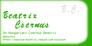 beatrix csernus business card